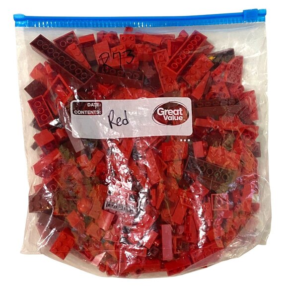 LEGO Red Bricks and Pieces 14.7 oz - Picture 3 of 3